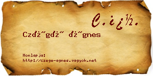 Czégé Ágnes névjegykártya
